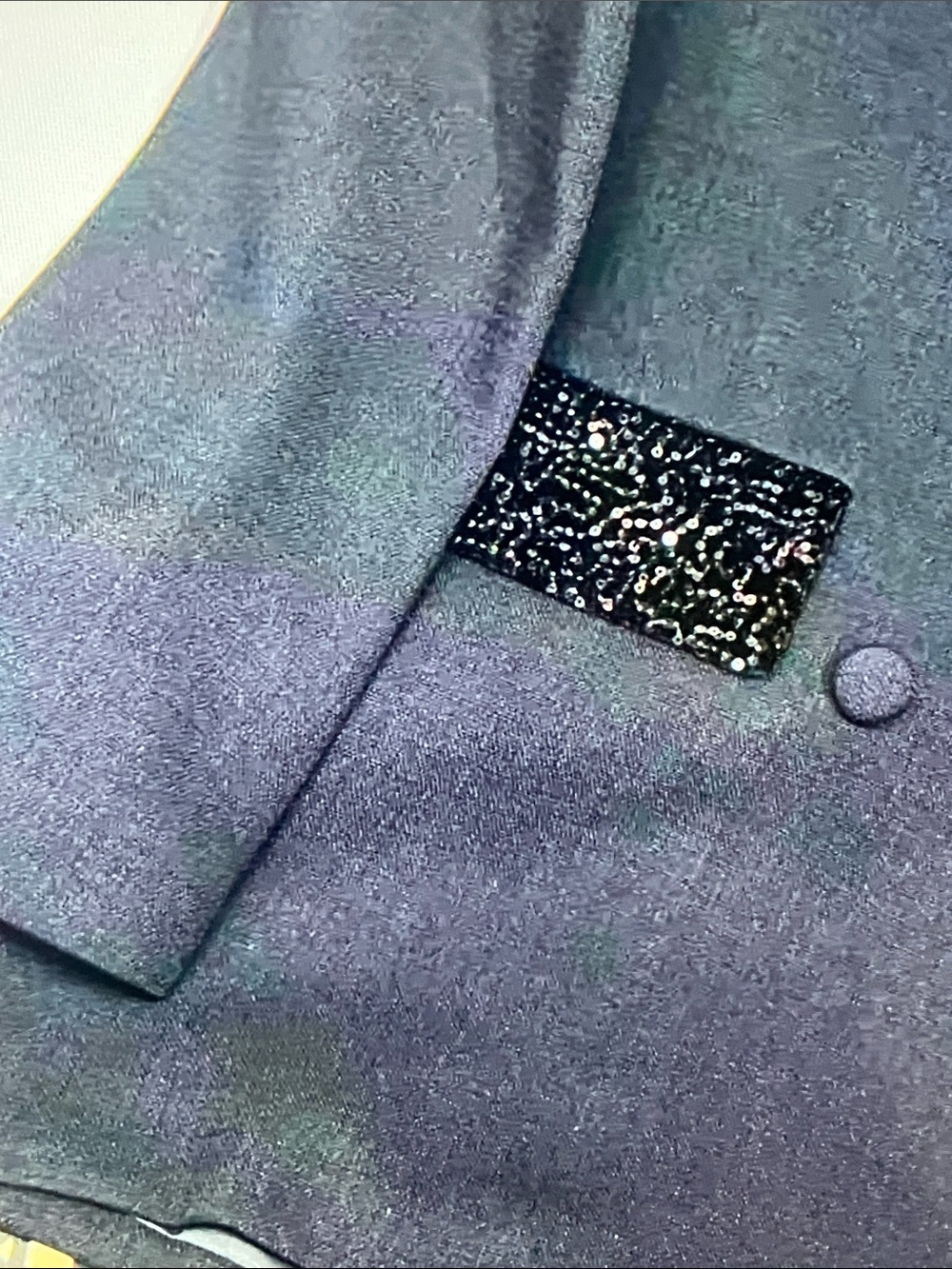 Valentino Black Sequin Lapel Double-Breasted Blazer - Picture 8 of 8